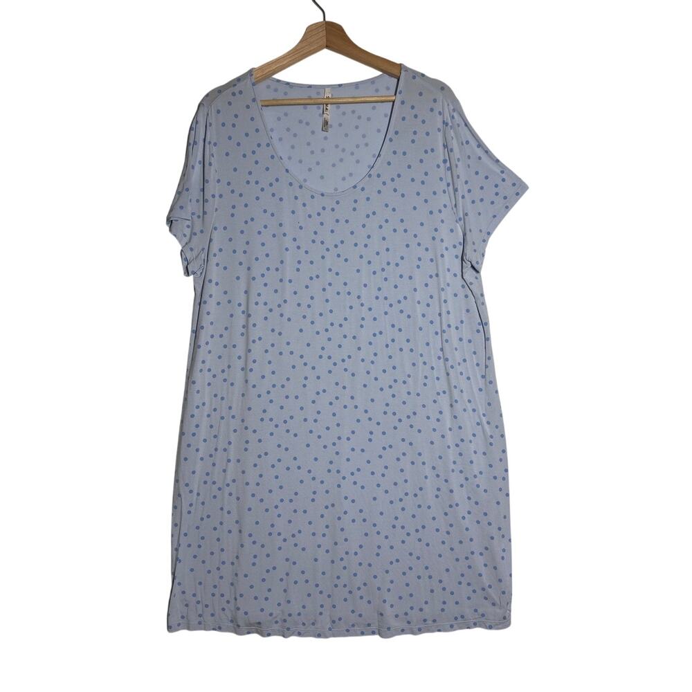 Soma Cool Nights Short Sleeve Sleep Shirt Merry Dot Pattern Breathable Sz XL